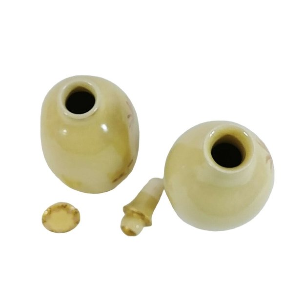 Jars Vases Lids 2 Different Shapes Florals Gold Gilding Hand Painted Hallmarked - Picture 10 of 12